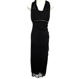 Taboo Womens Y2K Halter Formal Fairy Goth Knit Dress Rhinestones sz 1X